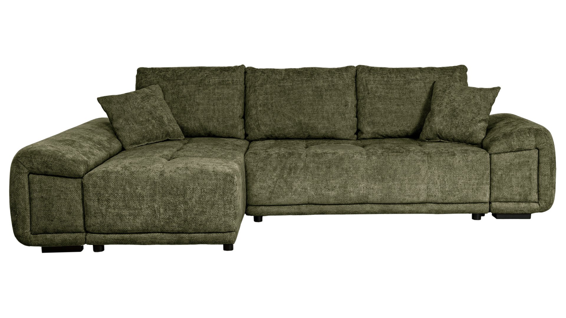 Canapé d'angle vert convertible 4 places REYNA EW vert 80 Conforama