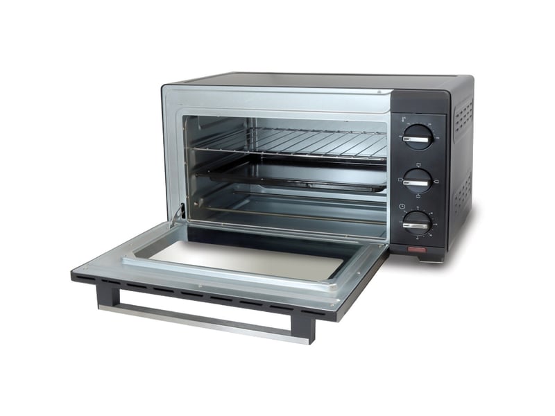  Mini four electrique 19l 1280w noir argent 4 modes de cuisson 5083770 - Conforama C