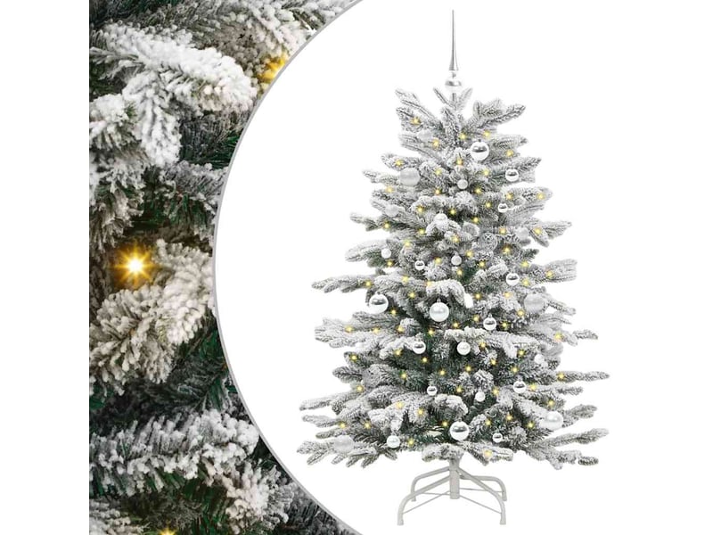  Sapin de noël - arbre de noël artificiel à branches articulées blanc 150 cm  - Conforama A