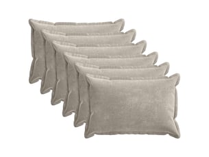 Lot de 6 housses de coussin houten gris clair 30 x 50 cm cf49820