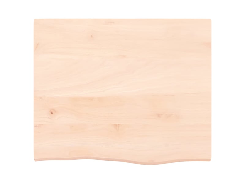 Comptoir de salle de bain, plan de travail 60x50x2 cm bois massif non traité cf65751 - Conforama C