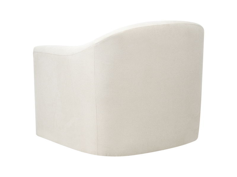 Fauteuil pivotant magnor tissu beige clair  - Conforama E