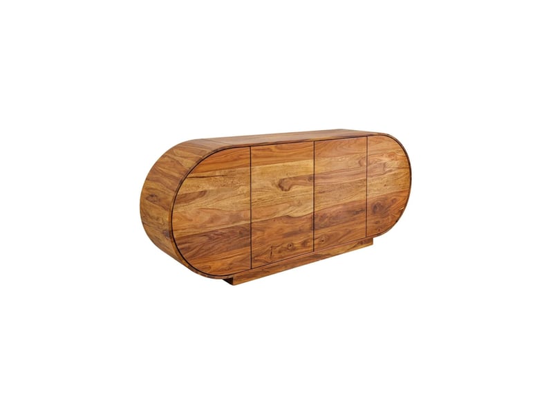 Buffet pterax 177 cm en bois massif de sheesham – 4 portes – forme ovale - Conforama A