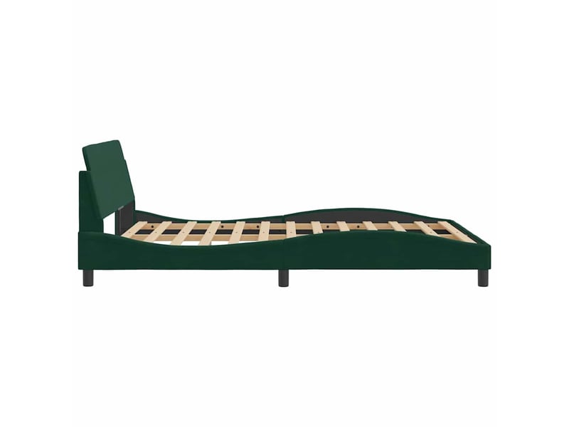  Lit double- lit adulte -  cadre de lit dover vert foncé 140x200 cm velours  - Conforama D
