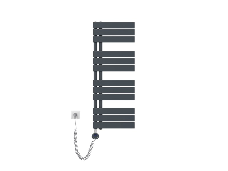  Emke radiateur sèche-serviettes électrique 1041x400 mm, gris anthracite 400w, wifi, modes intelligents, ipx4  - Conforama A
