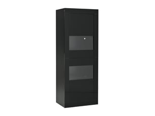 Vitrine coloris noir 3 étagère(s) OKWISH  - 61 cmx162 cm