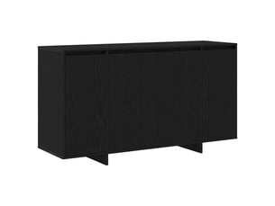 Buffet - bahut - meuble de rangement chêne noir 135 x 41 x 75 cm bois d'ingénierie