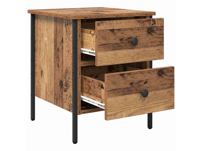  Table de chevet - cabinet de chevet - table de nuit avec tiroir bois ancien 40 x 42 x 50 cm  - Conforama D