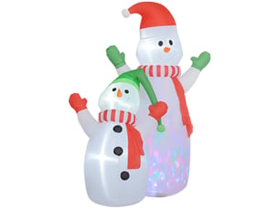 Bonhomme de neige gonflable de noël, 240 cm, décoration gonflables de noël avec lumières led, blanc