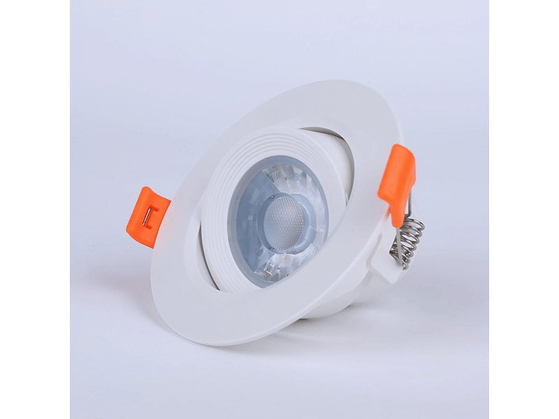  Spot led – adapté aux salles de bain, cuisines,. – diamètre de la face: 75 mm, découpe: 55–65 mm, lumière chaude – lot de 5, noir  - Conforama C