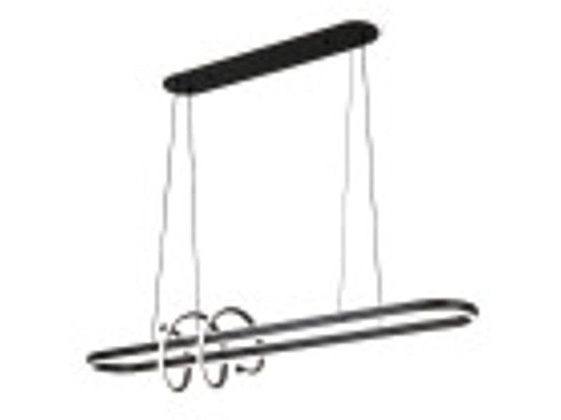  Fabrilamp paper, suspension, moderne, led, 185 w, 16380 lm, 3000-4000-6000 k, noir, 50-110 x 100 x 19 cm 249392009 - Conforama B