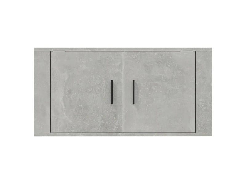  Meuble tv - banc tv - meuble de rangement mural gris béton 80x34,5x40 cm  - Conforama D