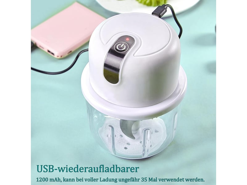  Coupe-oignons électrique 300 ml, hachoir à oignons de cuisine, rechargeable par usb, hachoir à ail, hachoir à légumes, pour viande, oignons, ail  - Conforama D