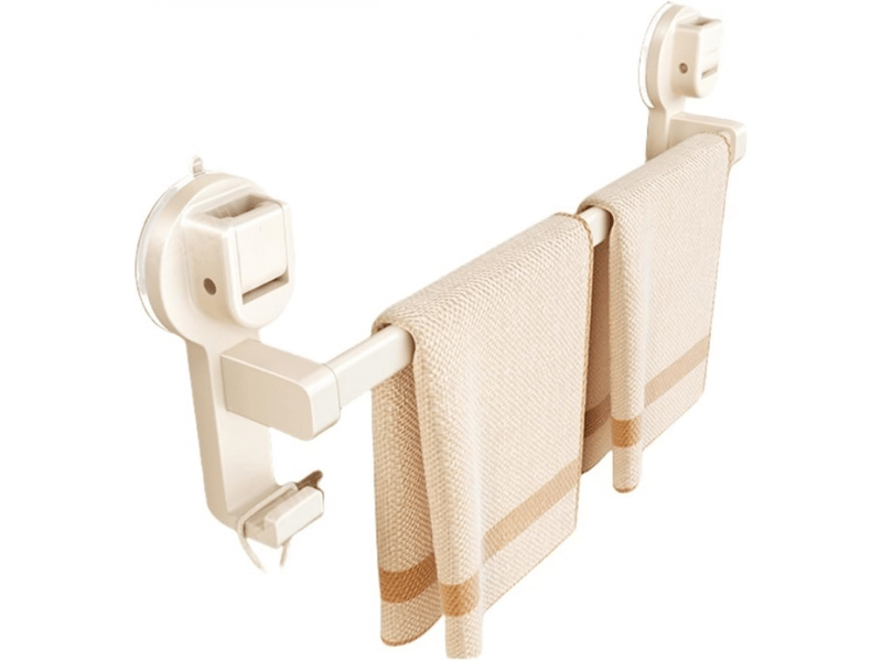  Barre porte-serviettes à ventouse, porte-serviettes de salle de bain amovible, porte-serviettes mural, tige simple blanc laiteux 30 cm XLH-LJY-002153JY - Conforama A