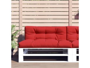 Lot de 2 coussins de palette, coussins de canapé rouge tissu cf59611
