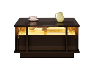 Table basse carré(e) coloris noir <strong>WISHDOR</strong> <strong></strong> - 70 cmx70 cm