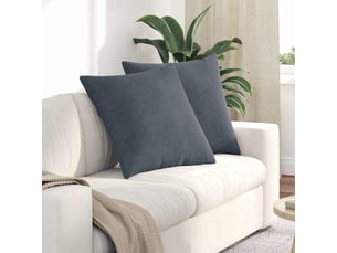 Lot de 2 coussins de canapé, coussins décoratifs gris foncé 80 x 80 cm cf59099