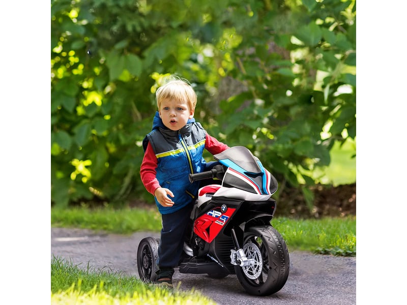 Moto électrique bmw hp4 pour enfants dès 18 mois, 2,5 kmh, marche avant et arrière, musique usb, 82,5 x 42 x 54 cm - Conforama D