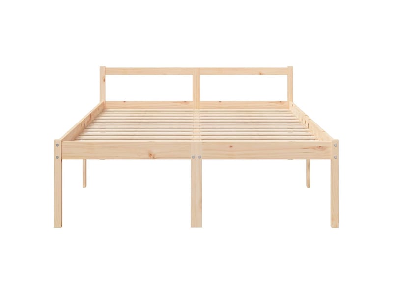  Lit double- lit adulte -  lit pour personne âgée sans matelas 120x200 cm bois pin massif  - Conforama C