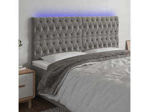 Tete de lit A poser largeur 200 cm <strong></strong> <strong></strong> argenté