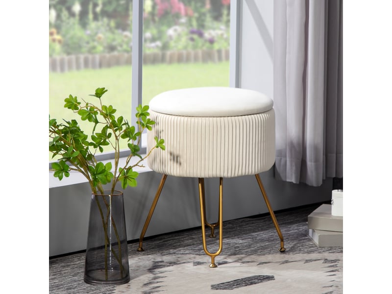  Banc avec espace de rangement, banquette rembourrée 2 en 1 avec couvercle, banquette de lit aspect velours, pour couloir, chambre, salon, structure 838-462V00CW - Conforama C