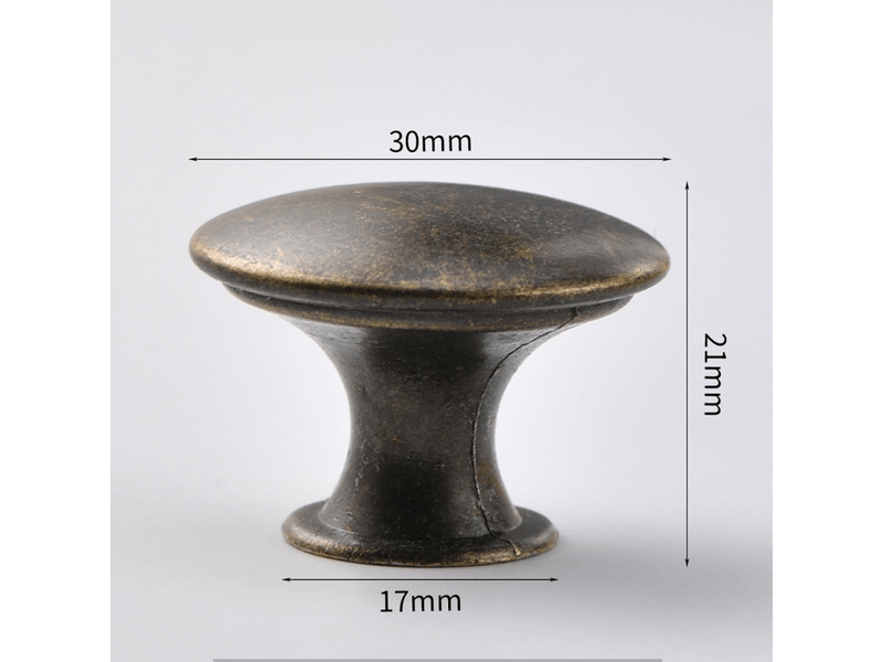 Tirant - alliage de zinc - pour placards, meubles, garde-robes - 10 pièces - 30 mm - marron - Conforama E