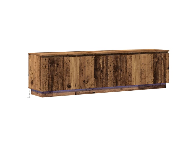  Meuble tv - banc tv - meuble de rangement 180 x 38 x 49 cm bois ancien bois d'ingénierie  - Conforama A