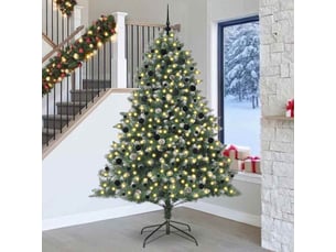 Sapin de noël, arbre de noël artificiel vert 240 cm pvc, plastique et acier cf61489