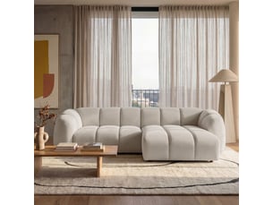 Selsey millma - canapé d'angle - 300 cm - velours gris