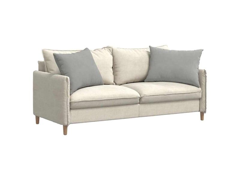 Lot de 2 coussins de canapé, coussins décoratifs tissu gris clair 70 x 50 cm cf58848 - Conforama C