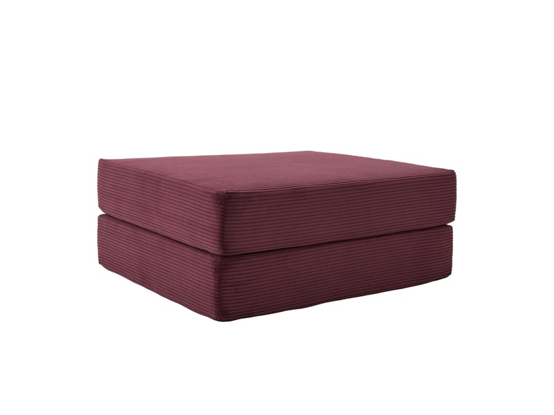  Tabouret de compression en velours côtelé doux et doux pour la peau. Avec 2 blocs de mousse haute densité pour un grand confort. Dépliable en un HFSN-1281WR - Conforama A