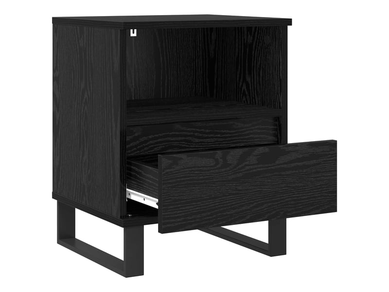  Table de chevet - table de lit chêne noir 40 x 35 x 50 cm bois d'ingénierie  - Conforama D