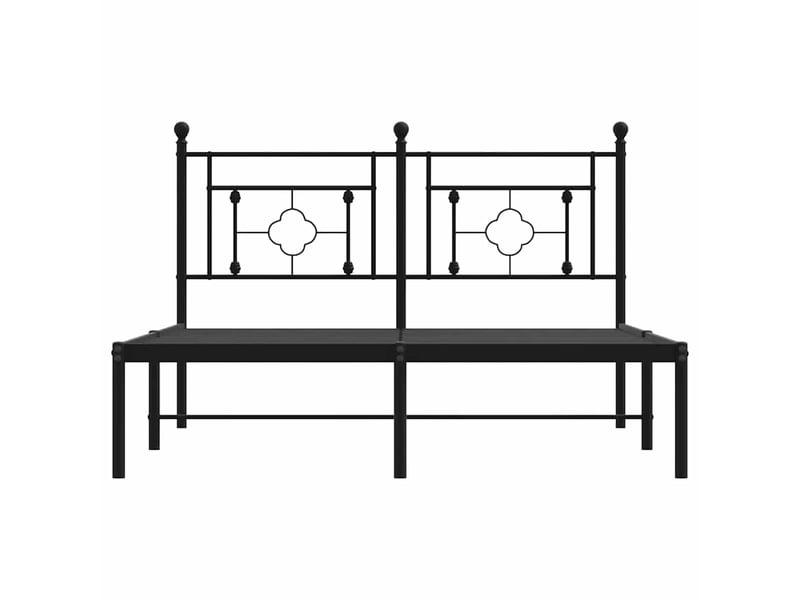  Lit double- lit adulte -  cadre de lit métal sans matelas avec tête de lit noir 140x200cm  - Conforama D