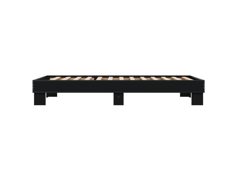  Lit simple- lit adulte -  cadre de lit sans matelas noir 90x200 cm  - Conforama D