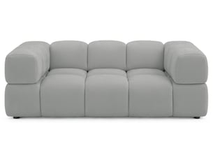 Selsey hollme - canapé - 190 cm - velours gris clair