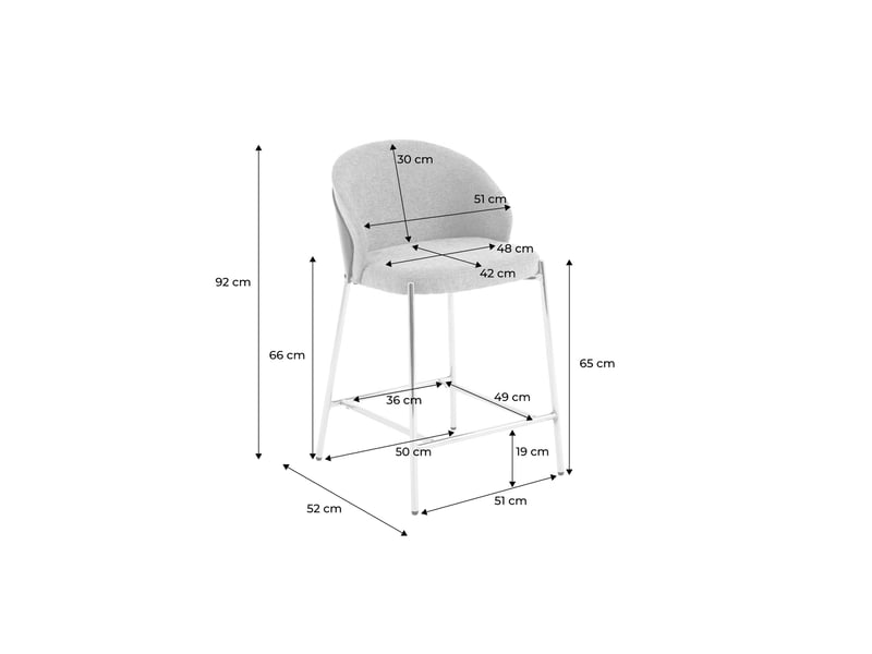  Lot de 2 tabourets de bar bois de peuplier teinté noyer. Acier chromé et tissu texturé kaki - paul  - Conforama D
