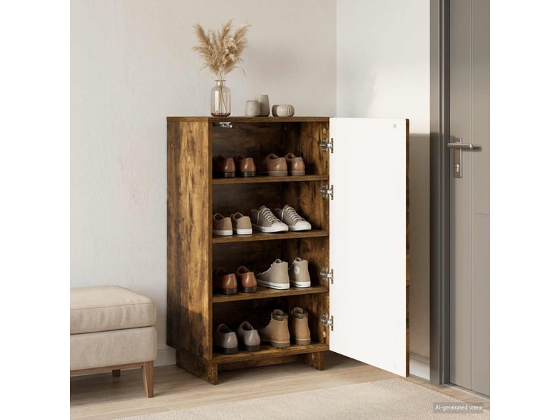  Meuble à chaussures, armoire à chaussures 48x38x87,5 cm bois d'ingénierie shl6152  - Conforama B