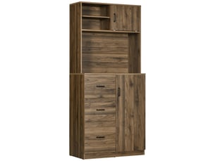 Buffet moderne à 3 tiroirs et placards, armoire à provisions en bois