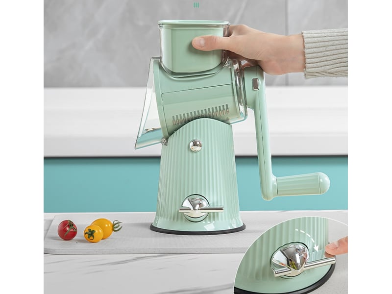 Râpe à fromage rotative avec 3 tambours – 12,5x27 cm - Conforama D