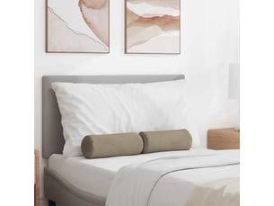 Lot de 2 coussins d'accent, coussins décoratifs, coussins lombaires tissu en microfibre taupe ø 15 x 40 cm cf56690
