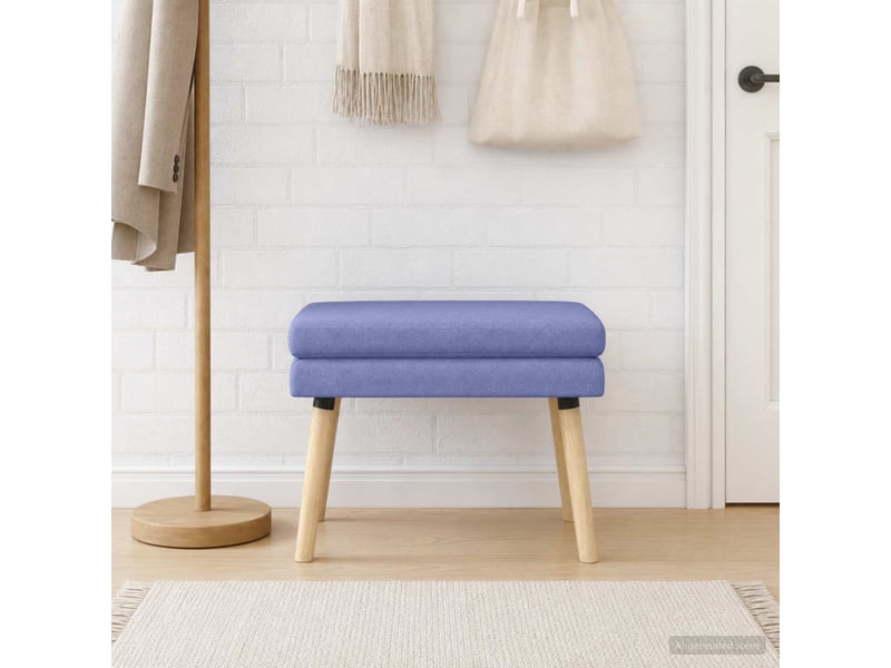  Banc d'entrée, banc à double couche bleu denim 60x40x46 cm tissu  - Conforama D