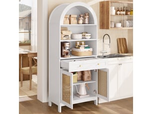 Vitrine coloris blanc 3 étagère(s) DZMDIP - 70 cmx170 cm