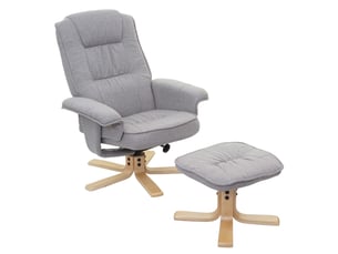 Fauteuil relax manuel Tissu gris