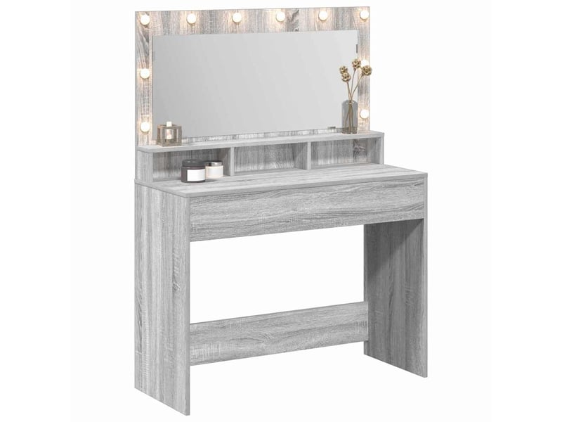 Coiffeuse, table de toilette gris sonoma 100x41x135 cm  - Conforama C