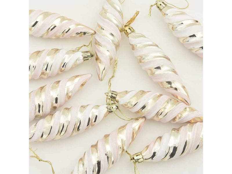  Boule en forme de spirale de noël 40 pc champagne 3 x 11 cm cf61794  - Conforama E
