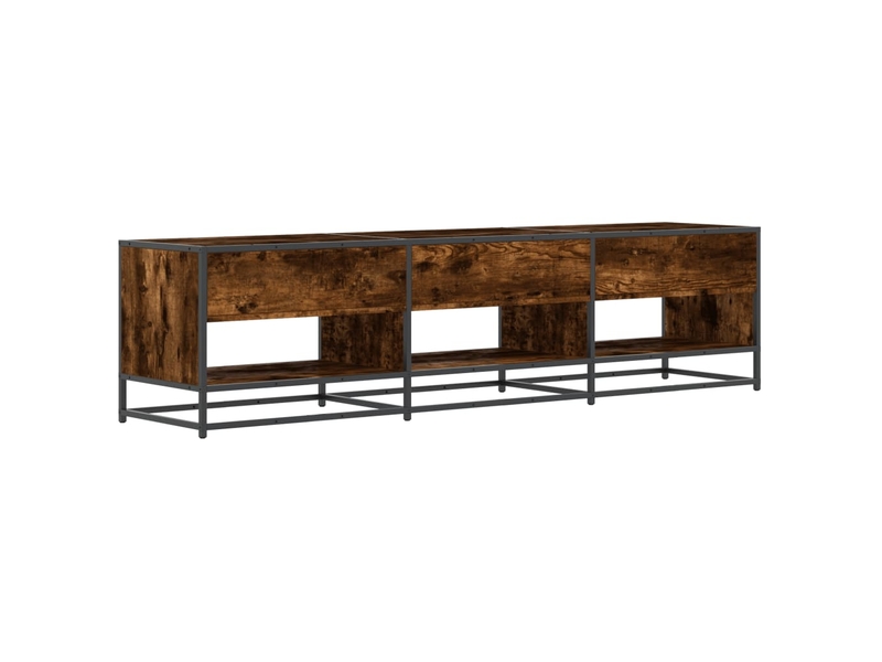  Meuble tv - banc tv - meuble de rangement chêne fumé 180x40x46 cm bois d'ingénierie  - Conforama E
