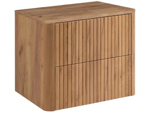 Meuble sous vasque suspendu linea 60 cm chêne craft d'or avec plan de travail