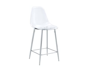 tabouret de bar <strong>STILVORA</strong> - transparent hauteur d'assise 65 cm vendu Par paire