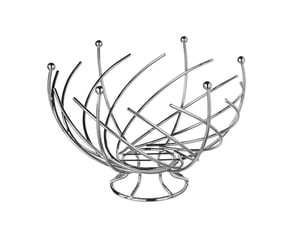 Corbeille à fruits design originale forme spirale – gris, 33x19,5 cm