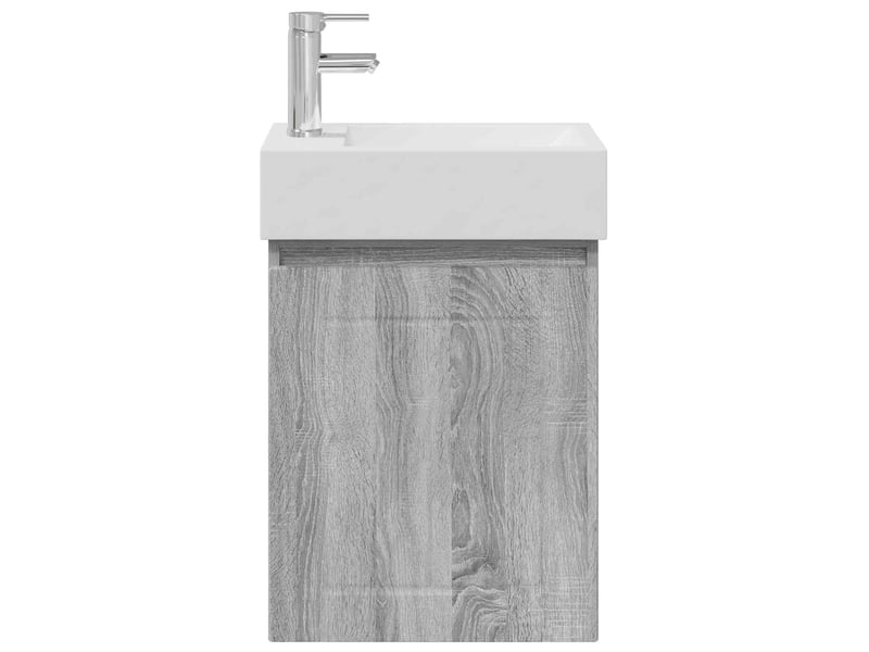 Meuble de rangement salle de bain avec robinet sonoma gris shl832 - Conforama E